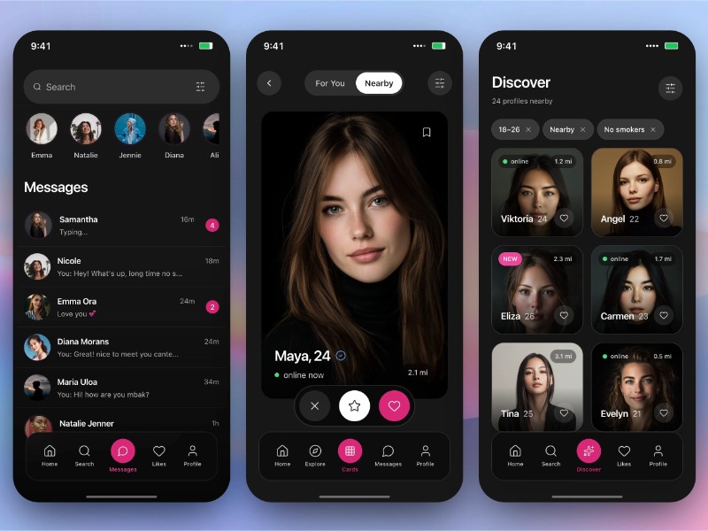 Preview for Dating App Landing Page Template