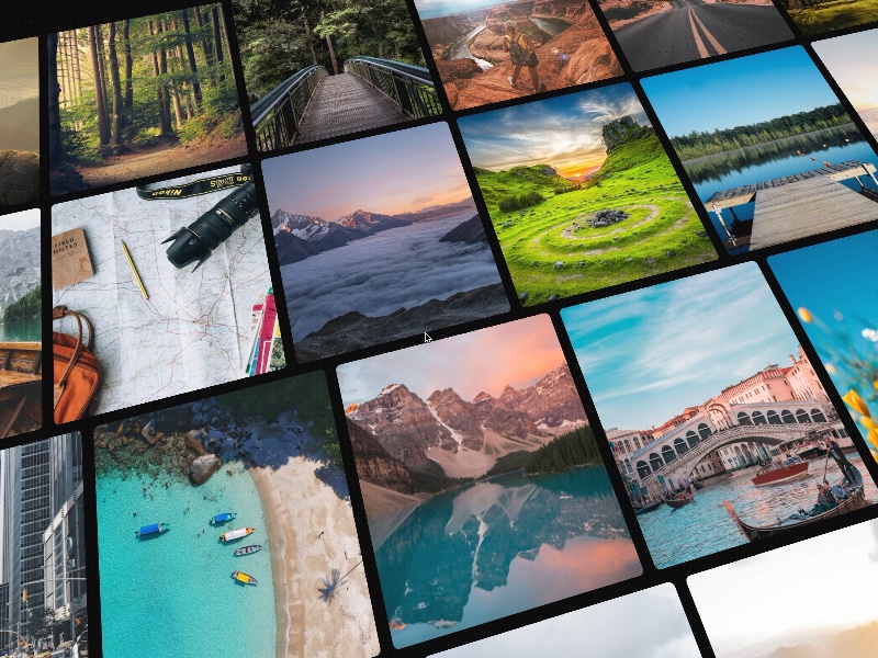 Preview for 3D Perspective Grid with Flip Cards