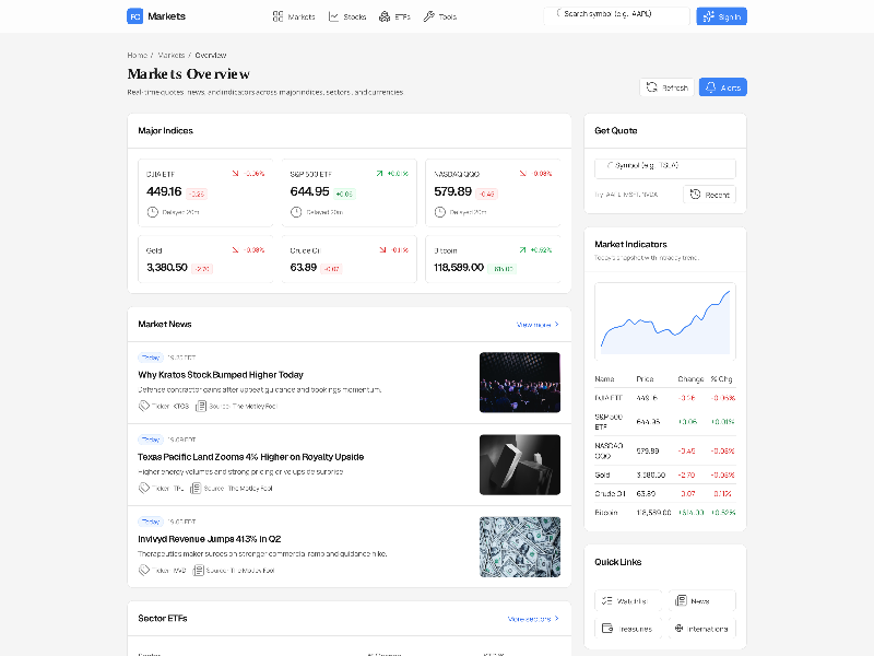 Preview for Stock Market Overview Interface v1
