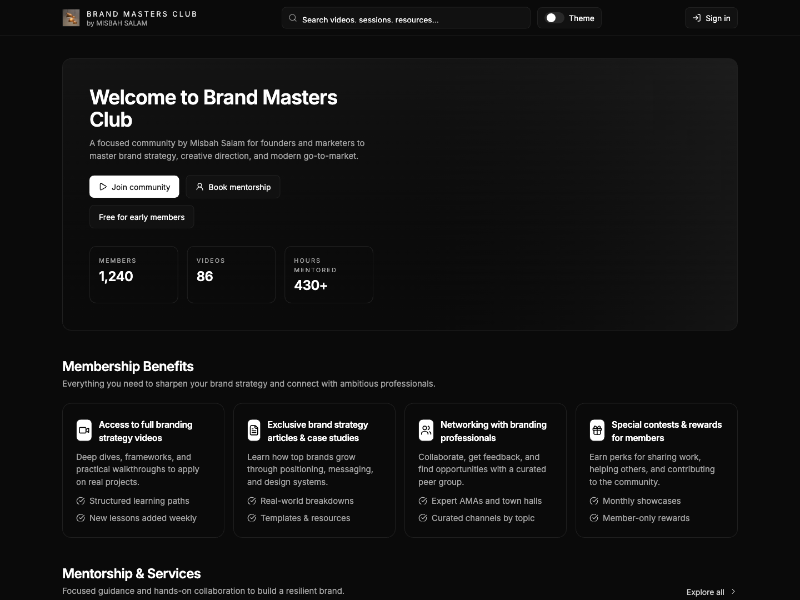 Preview for Brand Community Dashboard UI v6