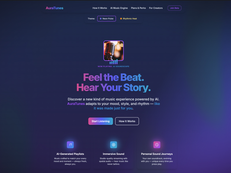 Preview for Music Visualizer Interface
