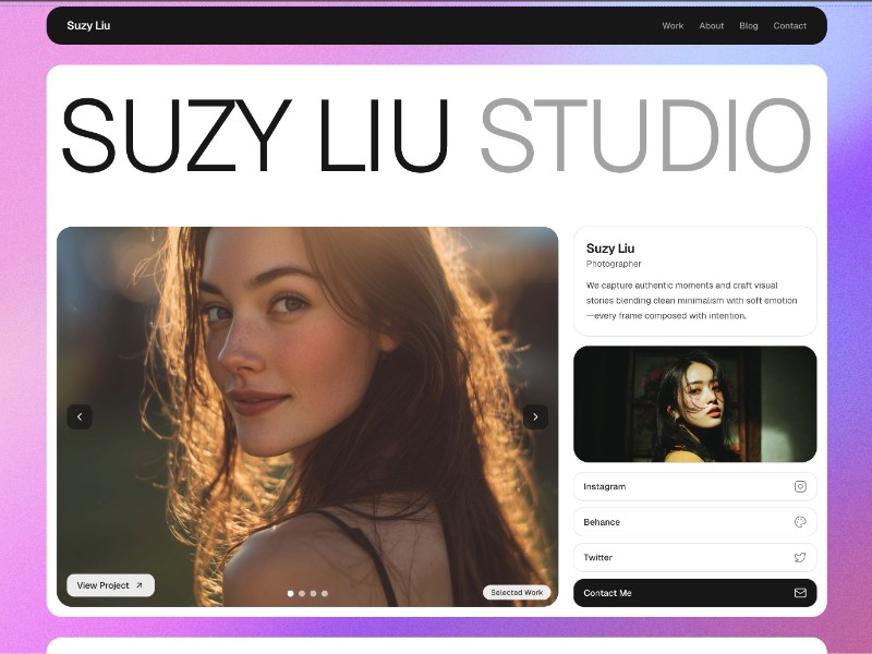 Preview for Photography Portfolio Landing Page Template