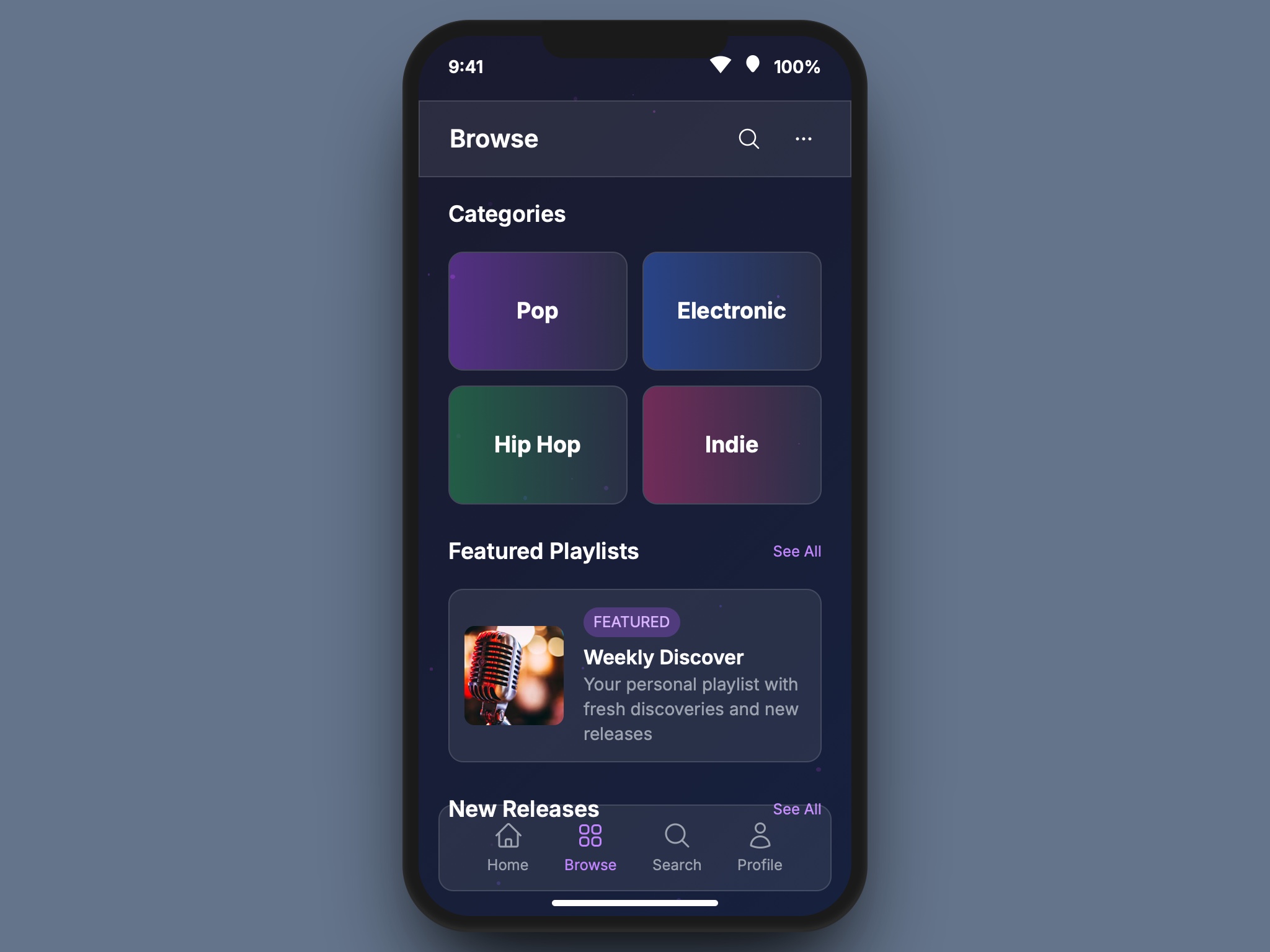 Preview for Mobile Music Browse Interface