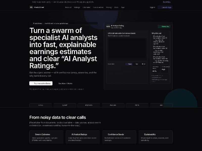 Preview for AI-Driven Earnings & Ratings UI v1