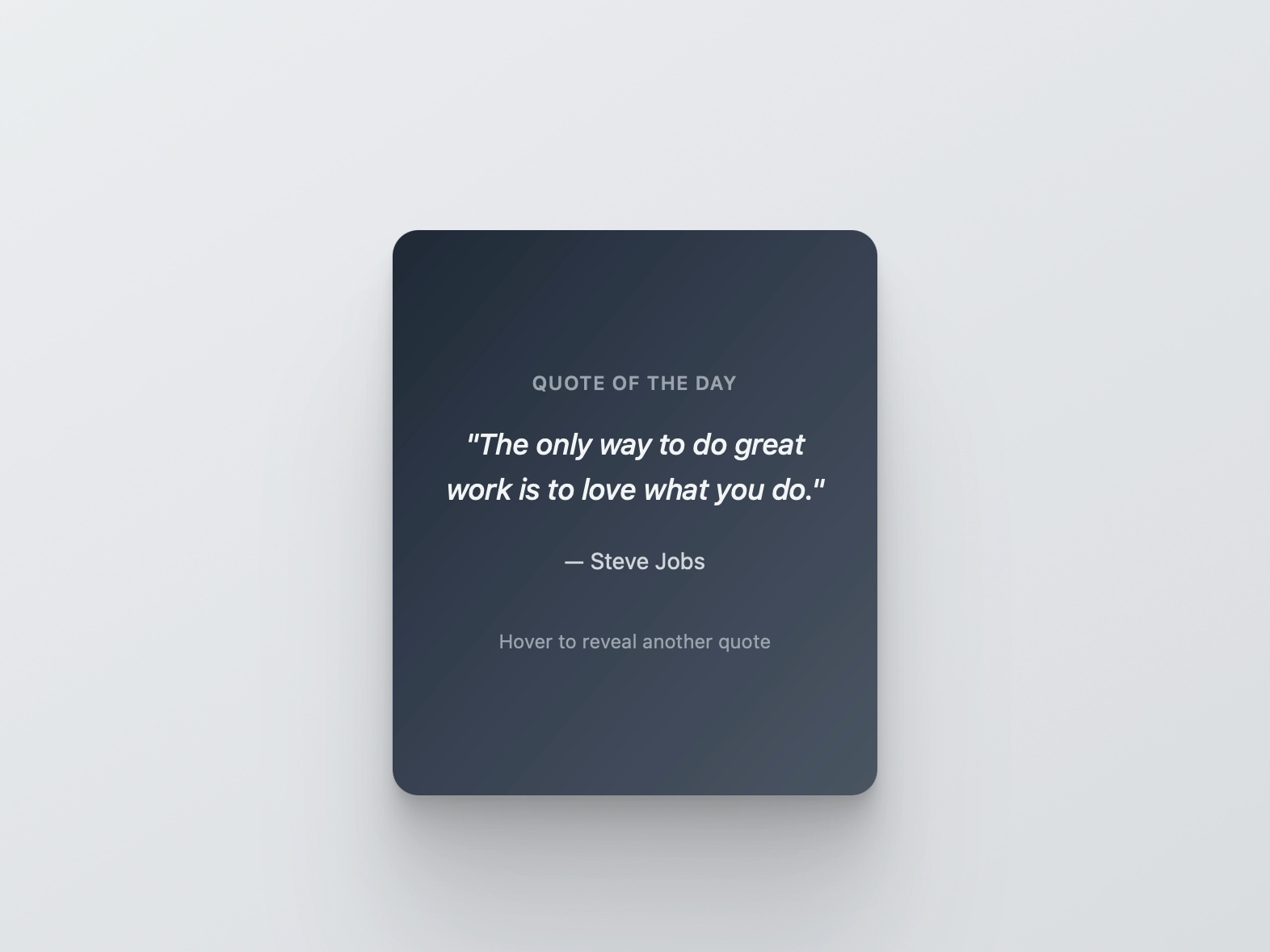 Preview for Interactive Quote Flip Card UI