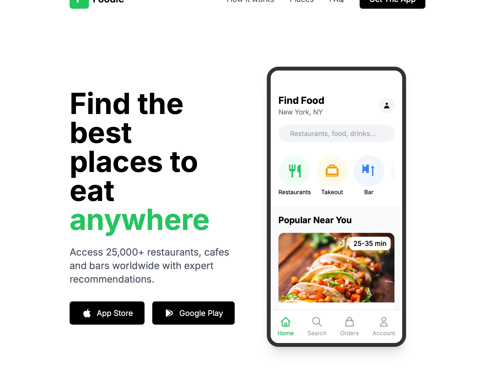 Preview for Restaurant Finder Interface