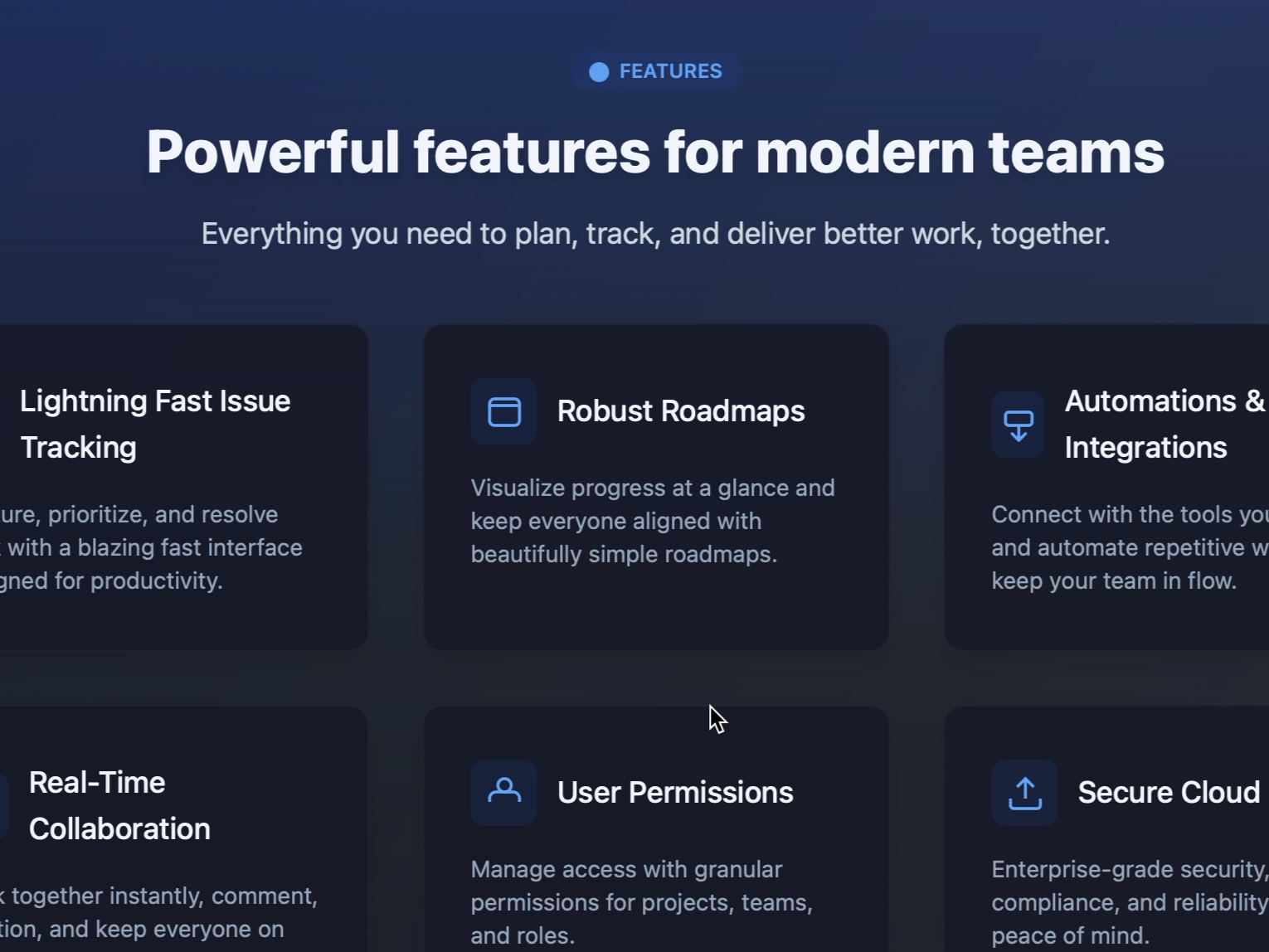 Preview for Linear Features Display Section