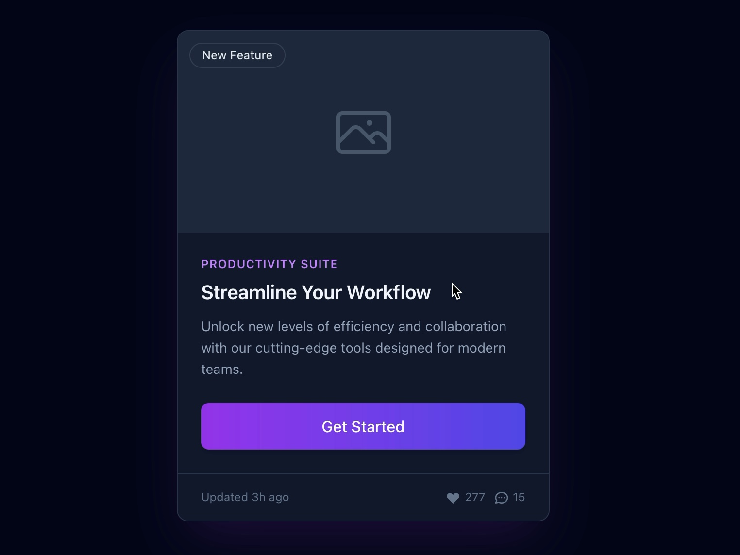 Preview for Linear Layout Card UI Component