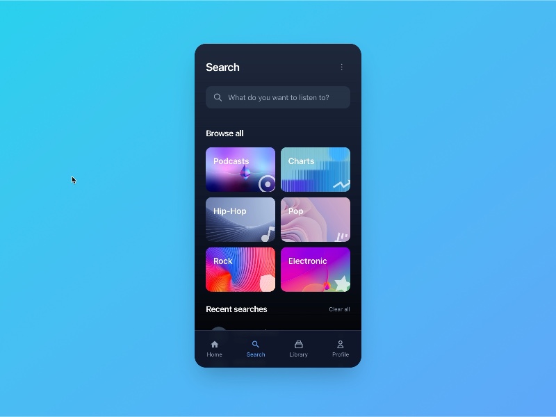 Preview for Music Search and Browse Interface