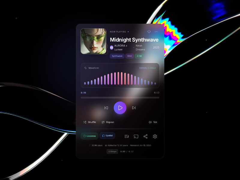 Preview for Interactive Music Player Interface