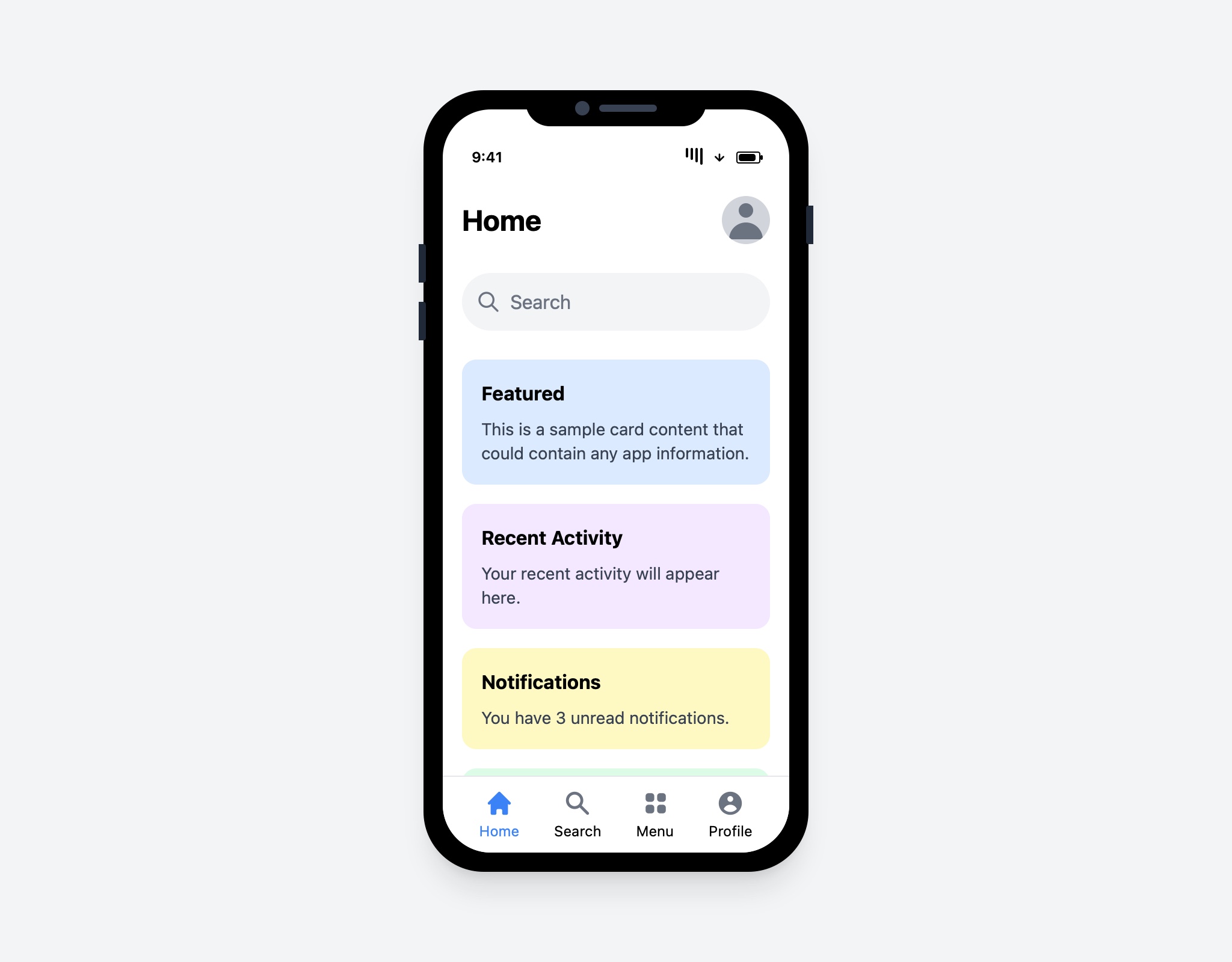 Preview for Mobile Phone UI Layout