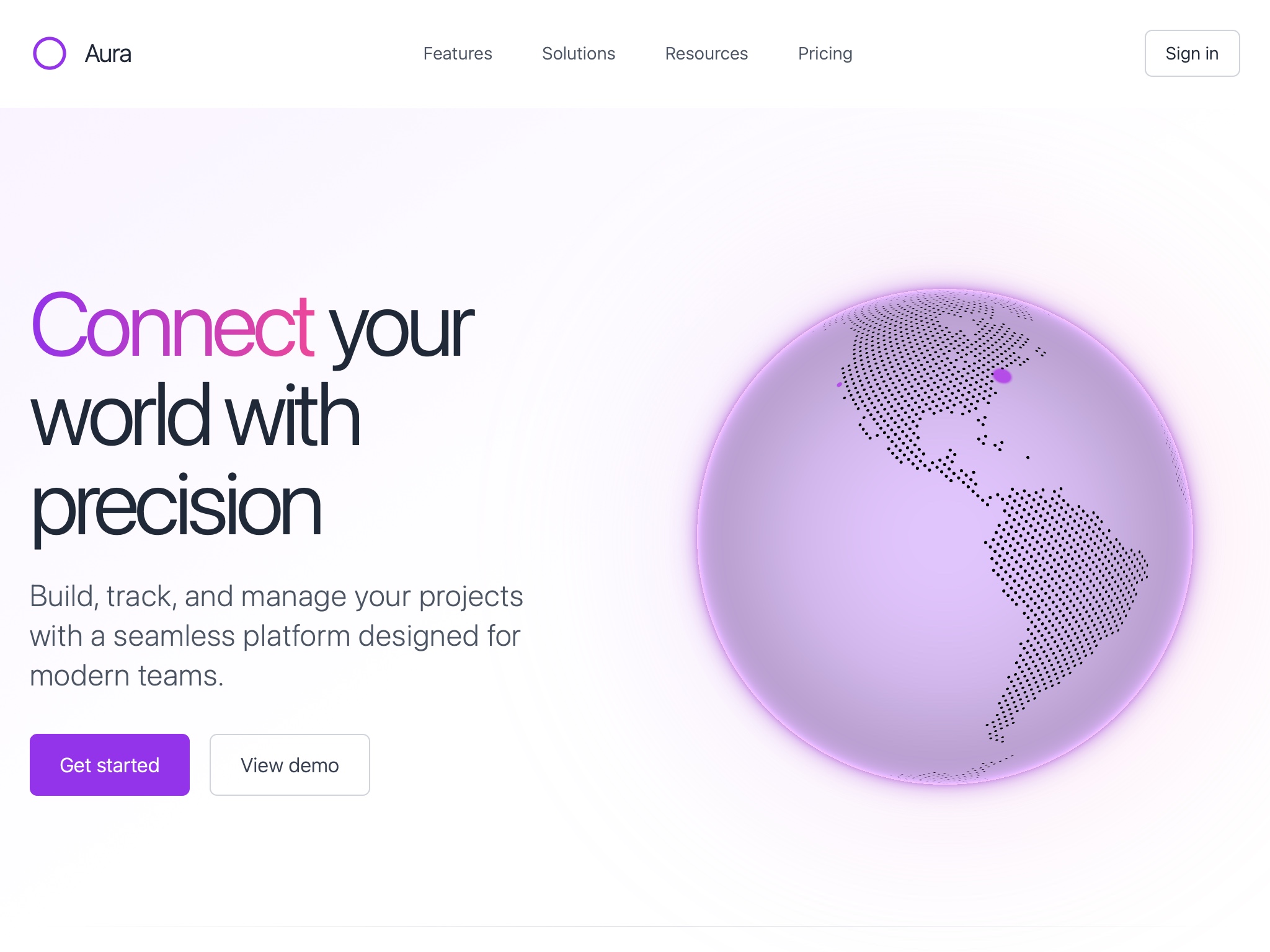 Preview for Interactive Globe with Project Stats