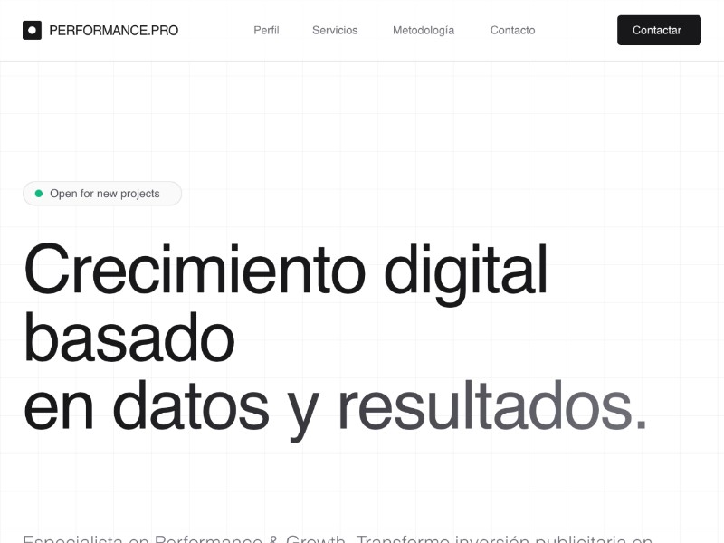 Preview for Digital Performance Specialist Portfolio Template