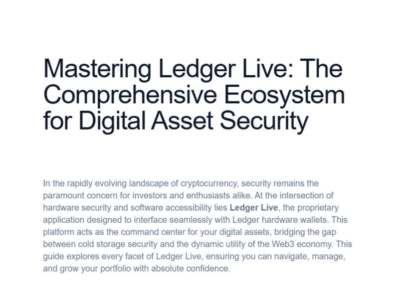 Preview for @Ledger Live | Securely Manage Your Crypto**