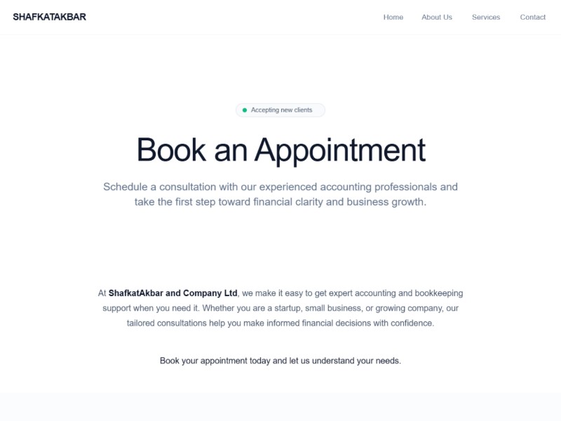 Preview for Accounting Consultation Booking Landing Page Template
