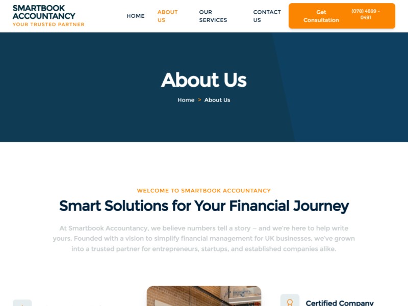 Preview for Accounting Services About Us Page Template