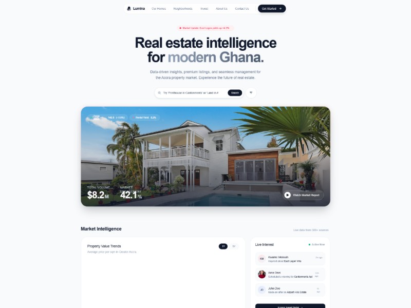 Preview for African Real Estate Landing Page Template