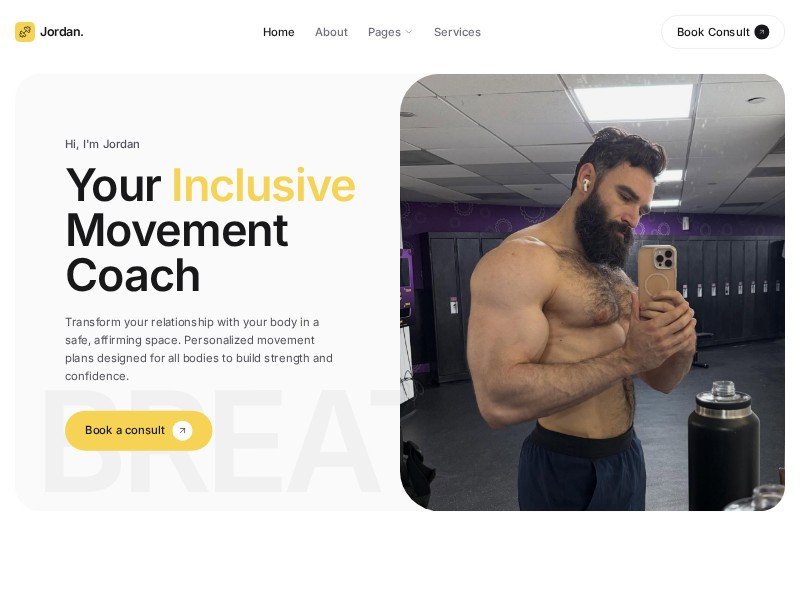 Preview for Inclusive Fitness Coach Landing Page Template