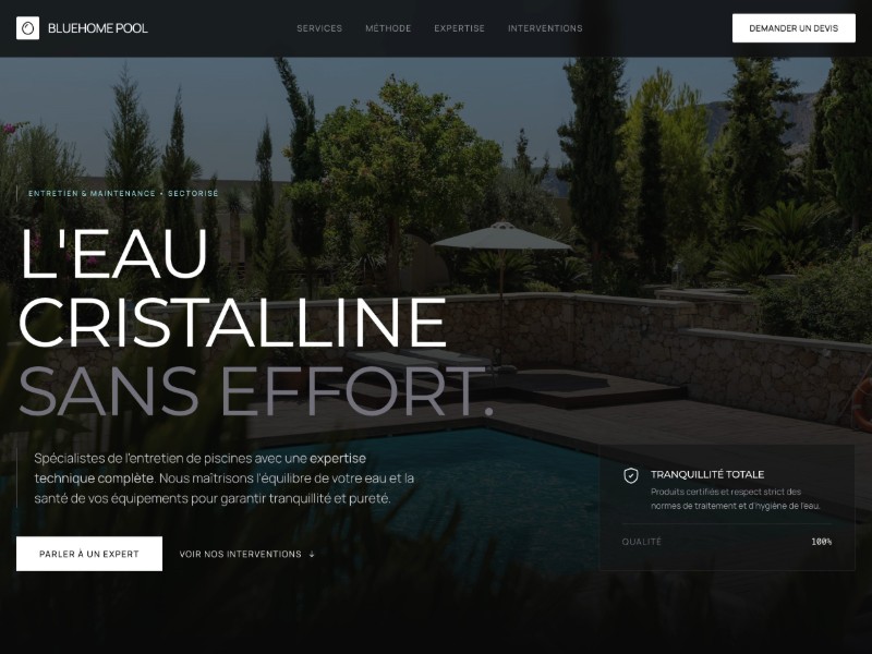 Preview for Pool Maintenance Services Landing Page Template