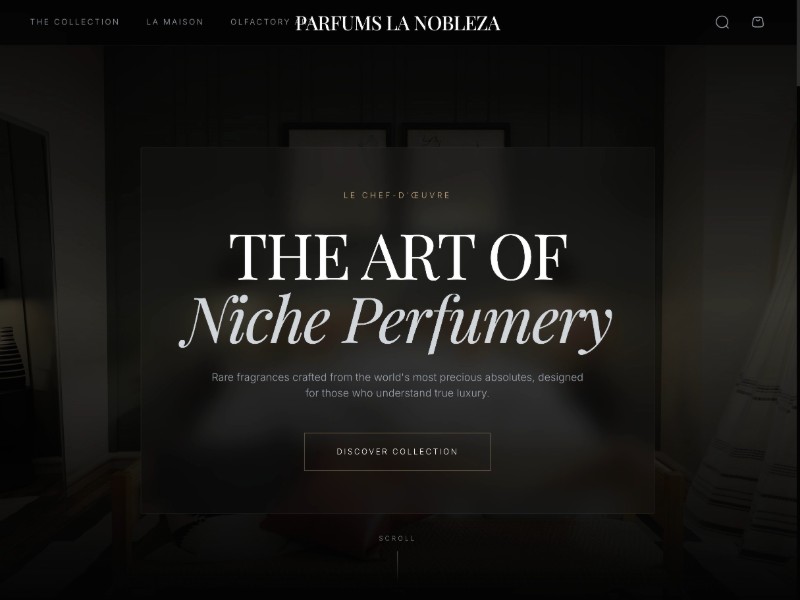 Preview for Luxury Niche Perfumery Landing Page Template