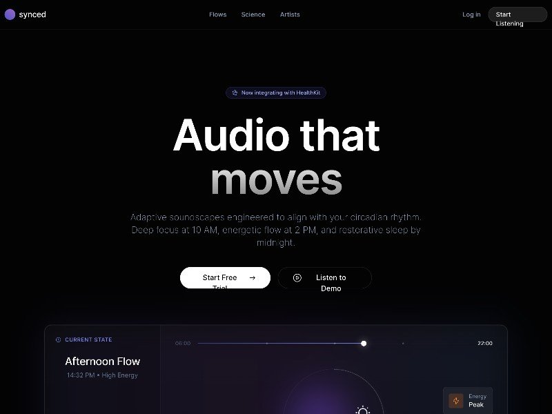 Preview for Adaptive Audio SaaS Landing Page Template