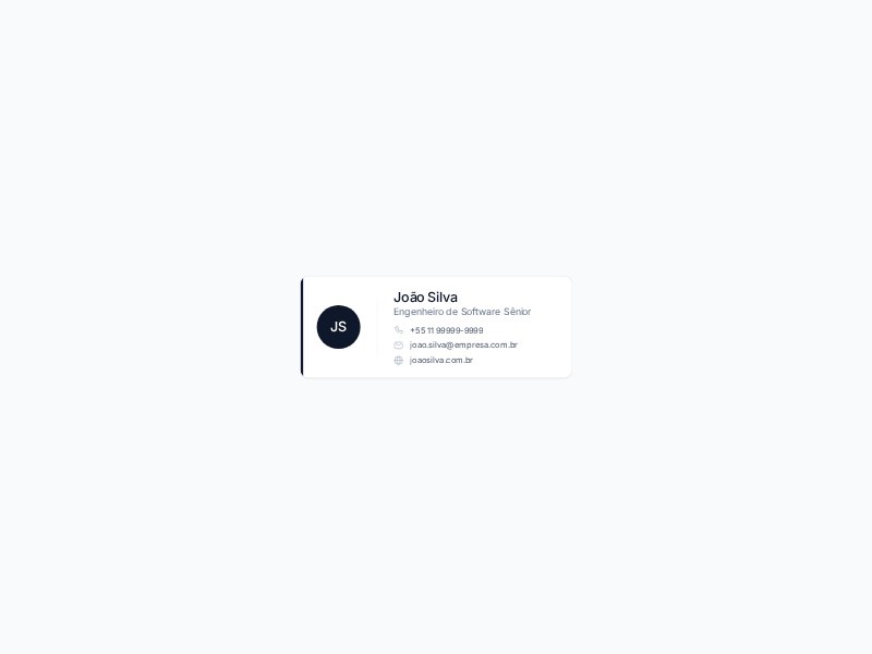 Preview for Minimal Contact Card Template