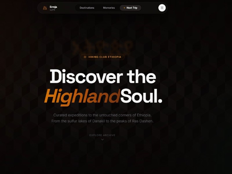 Preview for Ethiopian Adventure Travel Landing Page Template