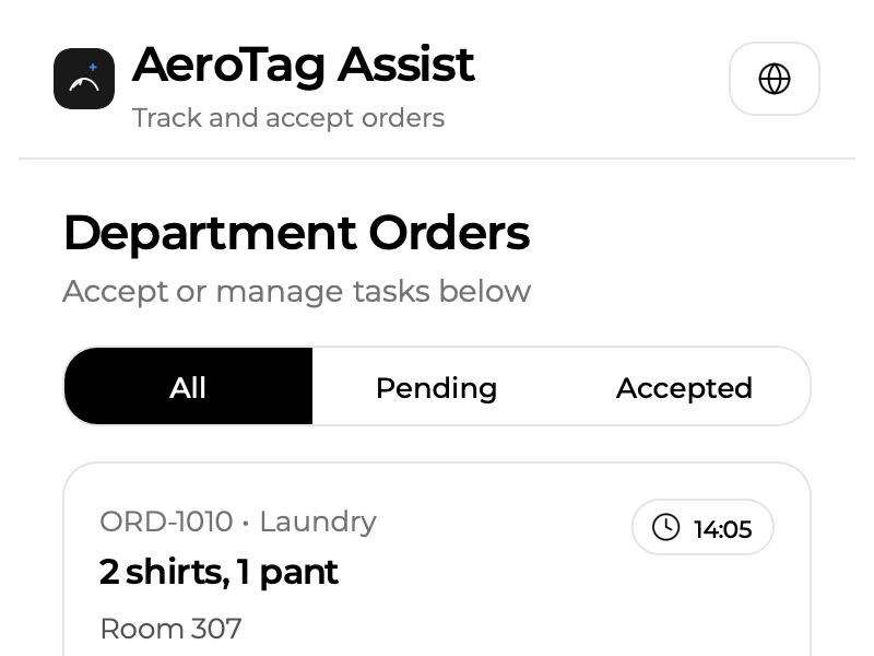 Preview for AeroTag Assist Order Management Template