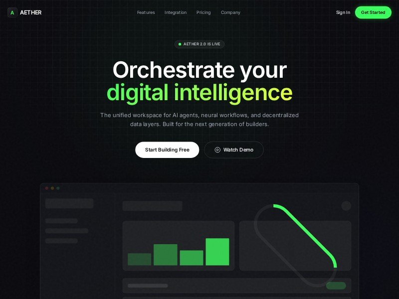 Preview for Aether Saas Template