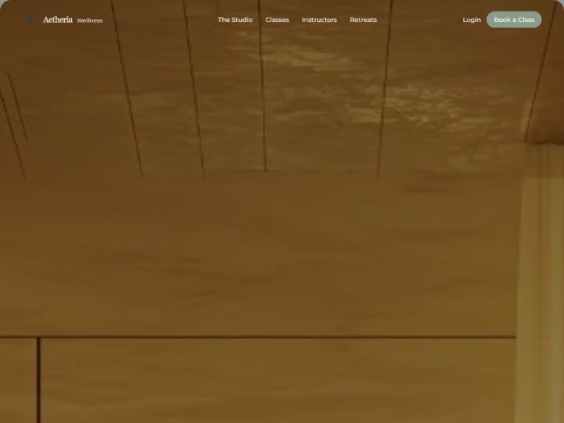 Preview for Aetheria Wellness Studio Template