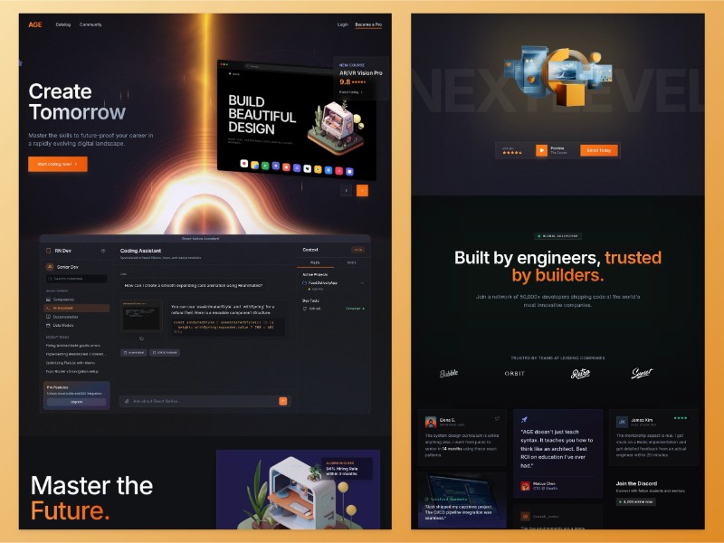 Preview for Future Education Landing Page Template