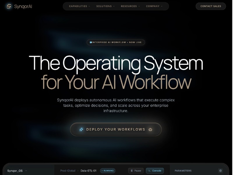 Preview for SynqorAI Enterprise AI Workflow Template