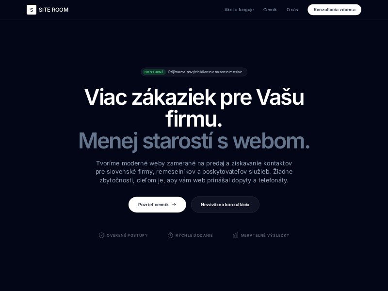 Preview for SITEROOM – moderné weby pre firmy