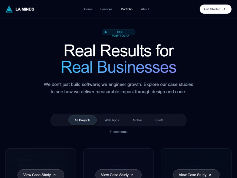 Preview for Agency Portfolio Landing Page Template