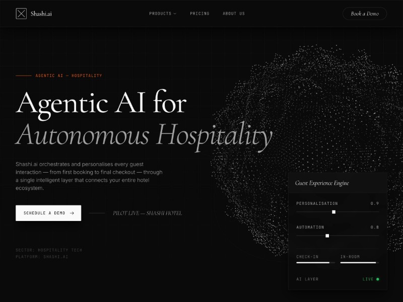 Preview for Hospitality AI Landing Page Template