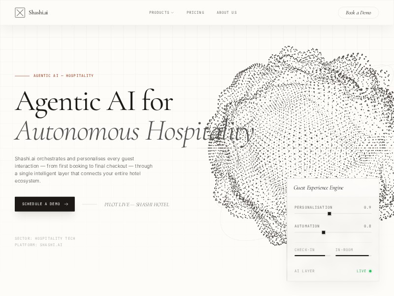 Preview for Hospitality AI Landing Page Template