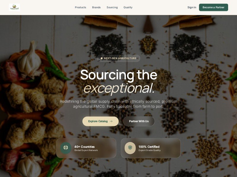 Preview for Agriculture FMCG Landing Page Template