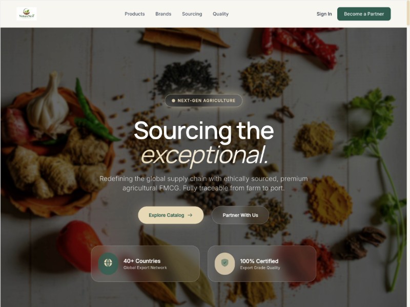 Preview for Agriculture FMCG Landing Page Template