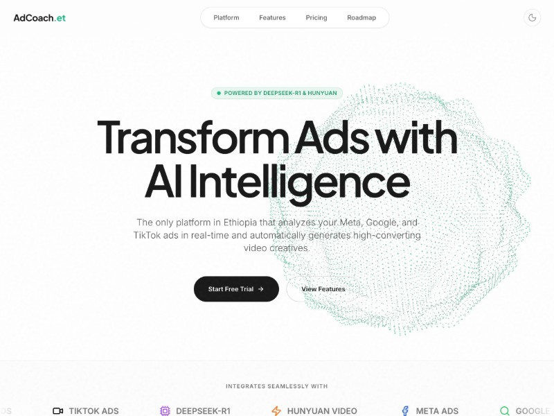 Preview for AI Ad Analytics Landing Page Template