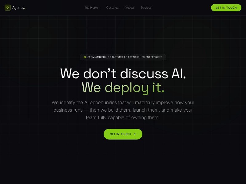 Preview for AI Consulting Agency Landing Page Template