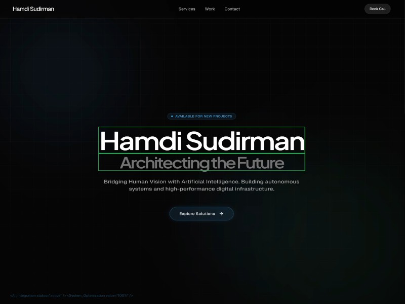 Preview for AI Architect Portfolio Landing Page Template