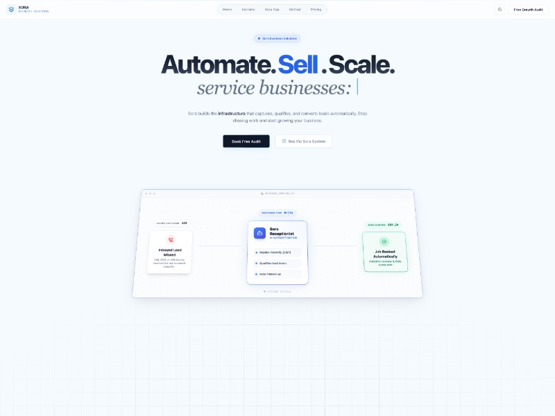 Preview for AI Automation Service Business Landing Page Template