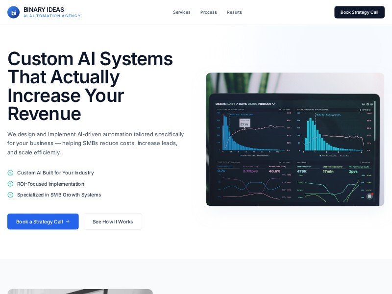 Preview for AI Automation Agency Landing Page Template