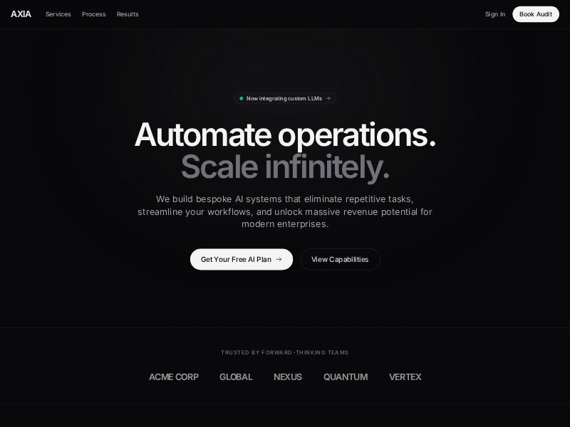 Preview for AI Automation Agency Landing Page Template