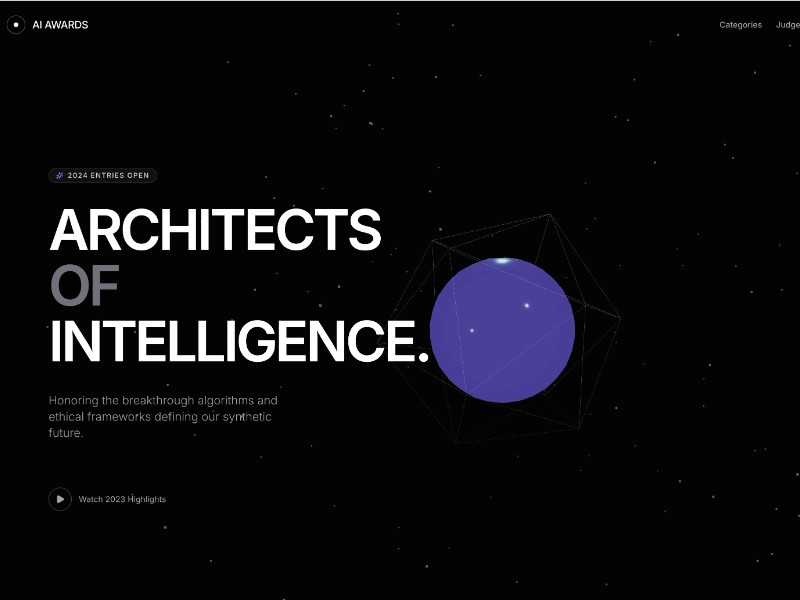 Preview for AI Awards Landing Page Template