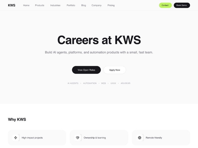 Preview for AI Careers Landing Page Template