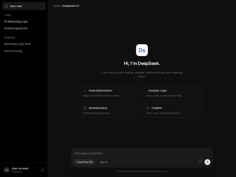 Preview for AI Chat Interface UI Template