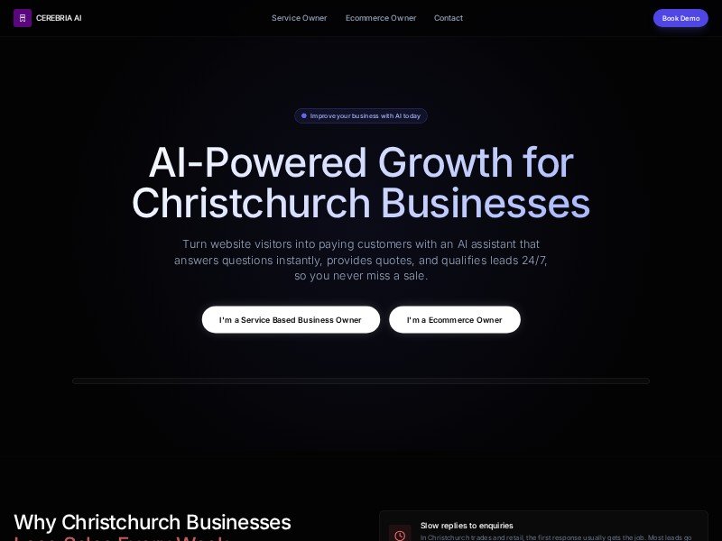 Preview for AI Services Landing Page Template
