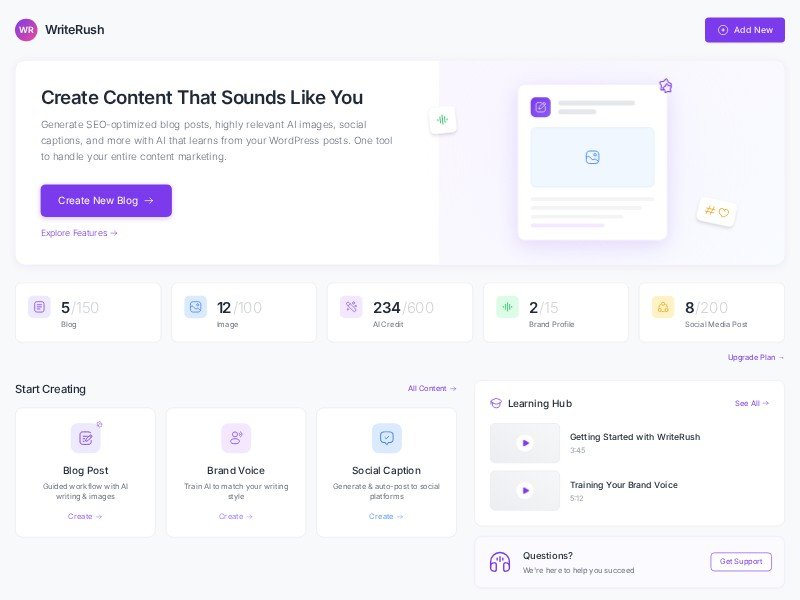 Preview for AI Content Dashboard Landing Page Template