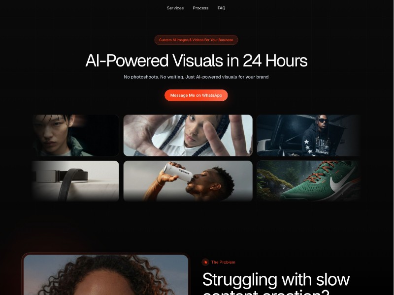 Preview for AI Creative Agency Landing Page Template